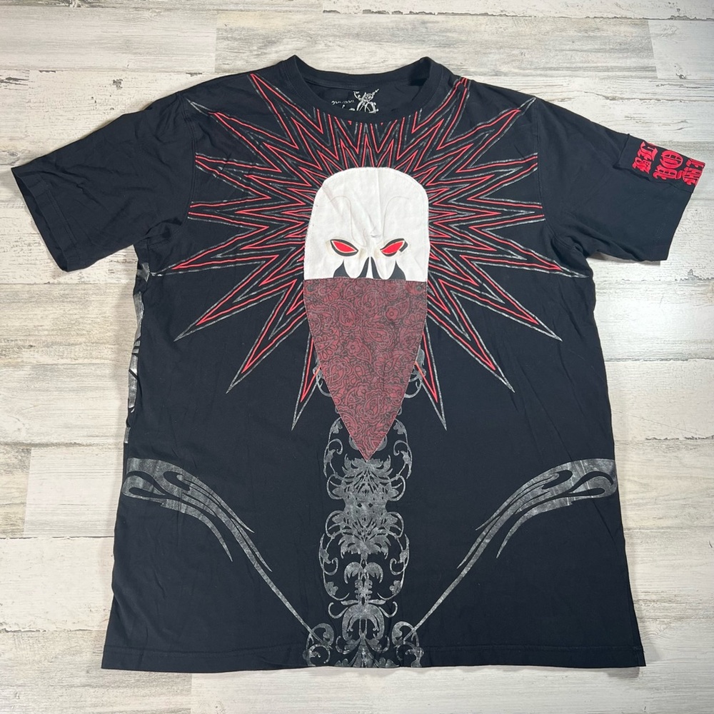 Delf Trading Men’s Studded Black Carnival T-Shirt Illest Show In Town Size 2XL
